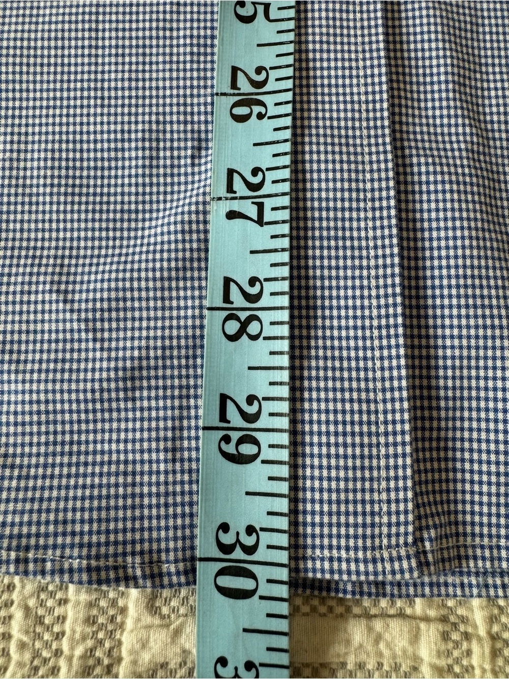 Lauren Ralph Lauren Slim Fit Blue White Gingham Shirt Size 15 34/35 (M/L) Chic - Picture 6 of 7